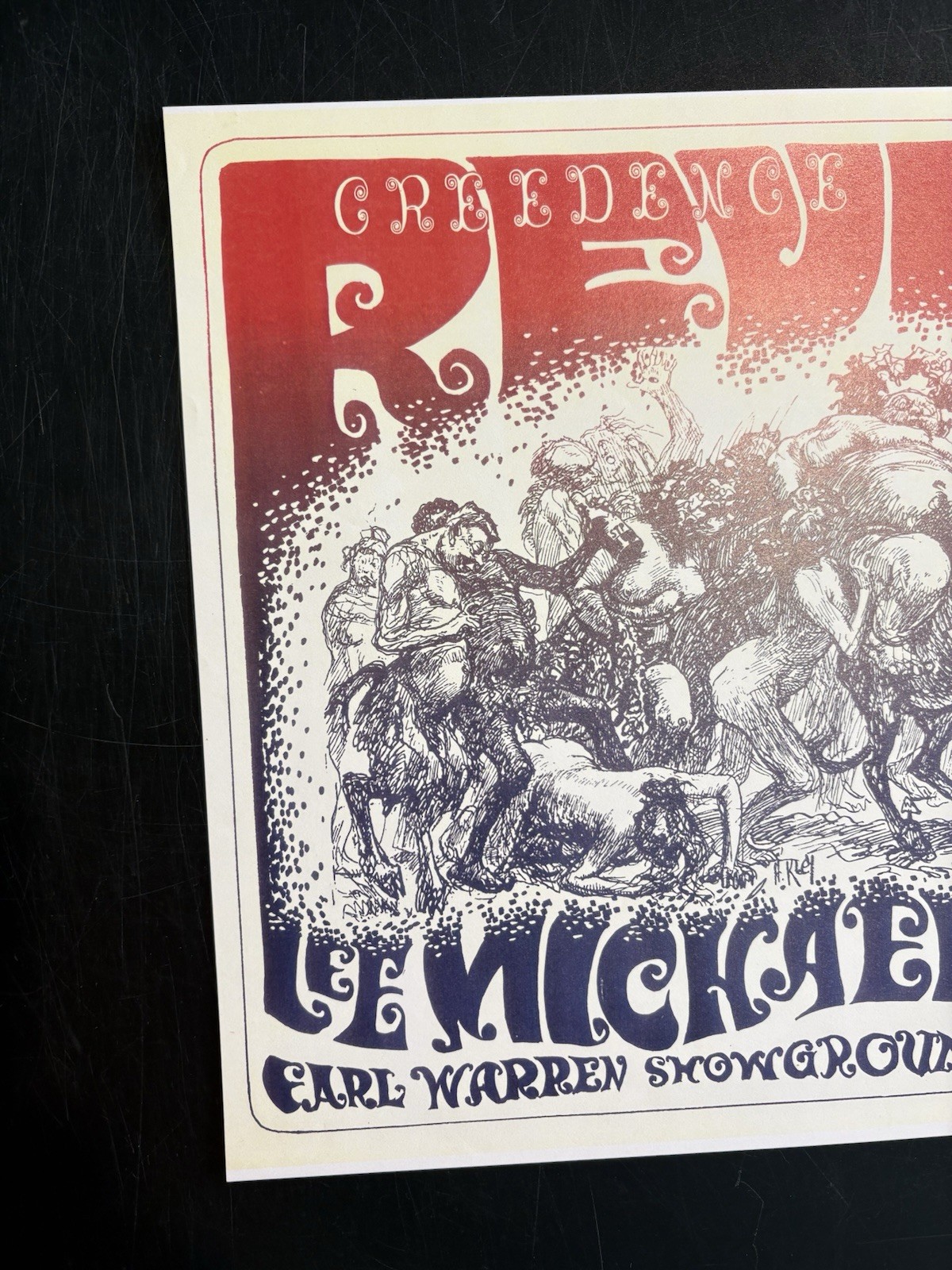 1968 CCR And Lee Michaels Earl Warren Original Concert Poster