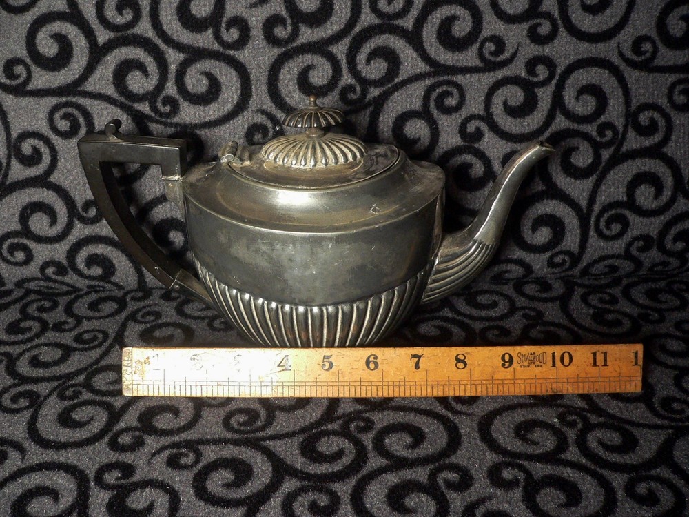 1930s Art Deco Silver Plated Teapot Francis Howard Sheffield England
