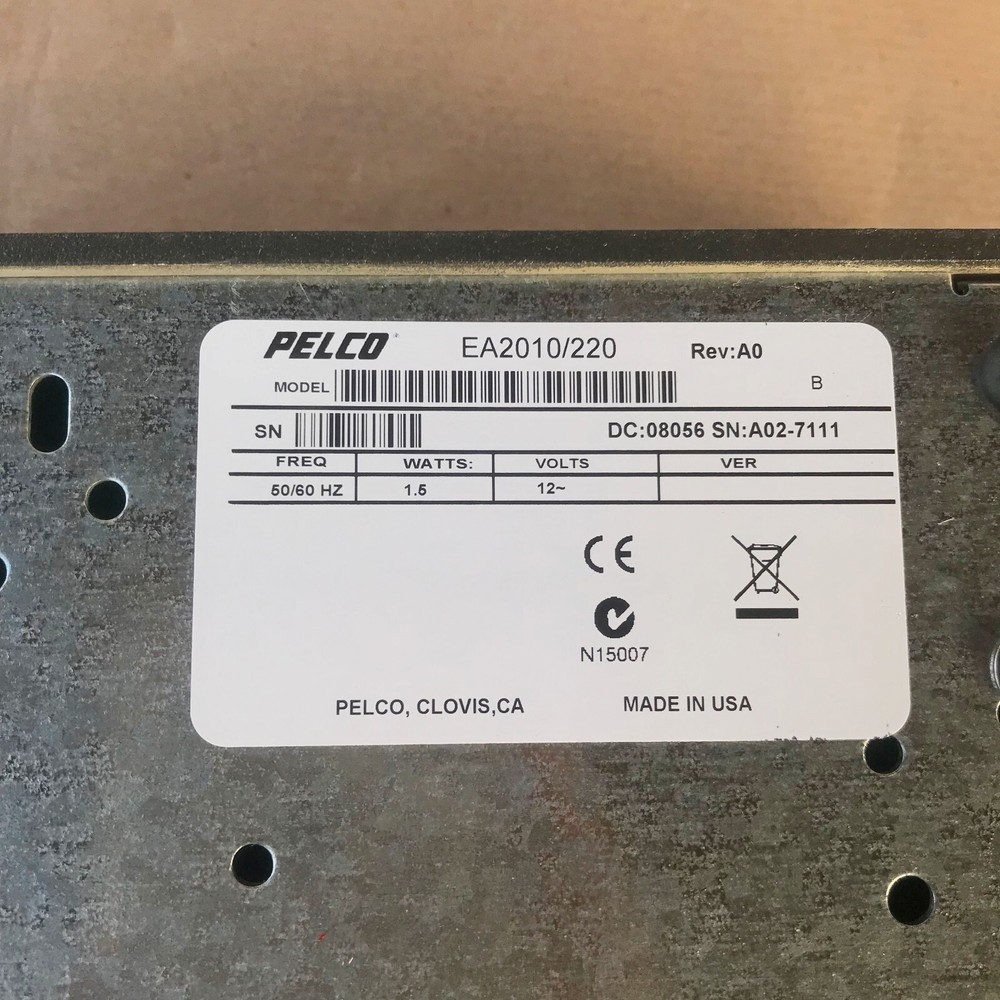 PELCO EA2010 EQUALIZING AMPLIFIER EA2010/220