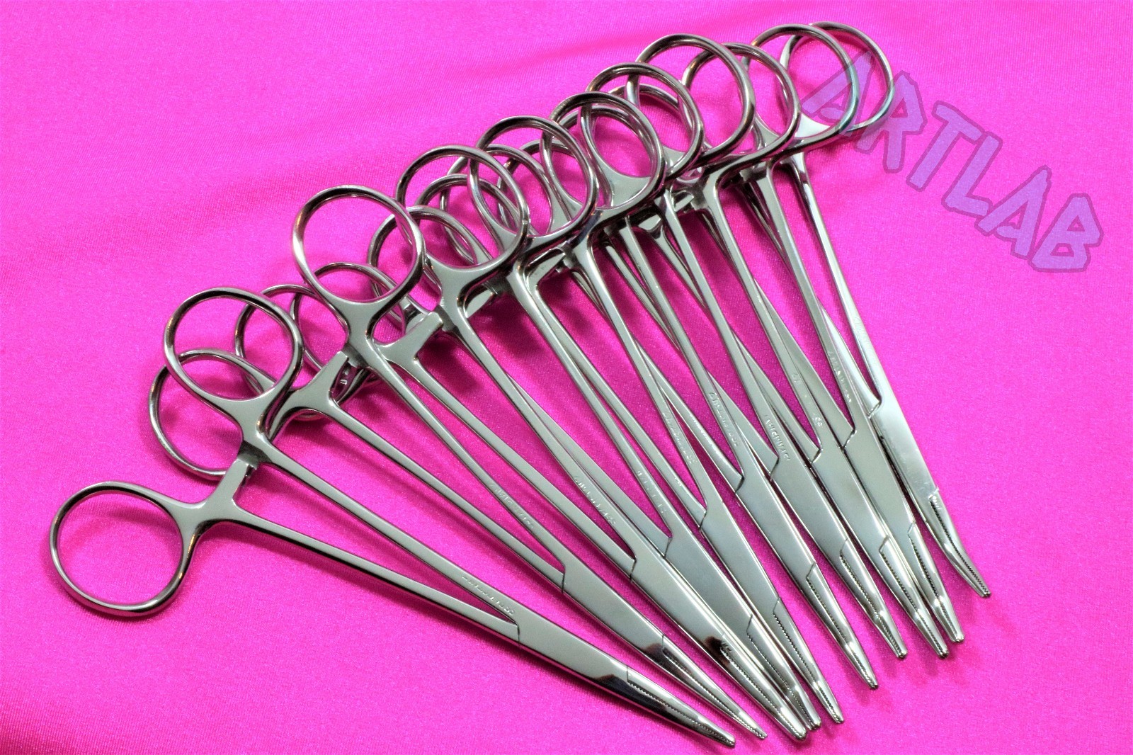 10 PC MOSQUITO HEMOSTAT FORCEPS 5" CURVED STAINLESS STEEL SURGICAL MEDICAL