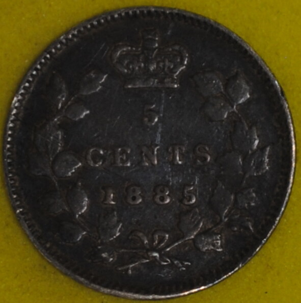 1885 Canada 5 Cents Fine