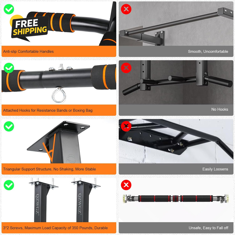 Height Adjustable Pull up Bar, Heavy Duty Pull up Bar, Barmount, Ceiling Mount