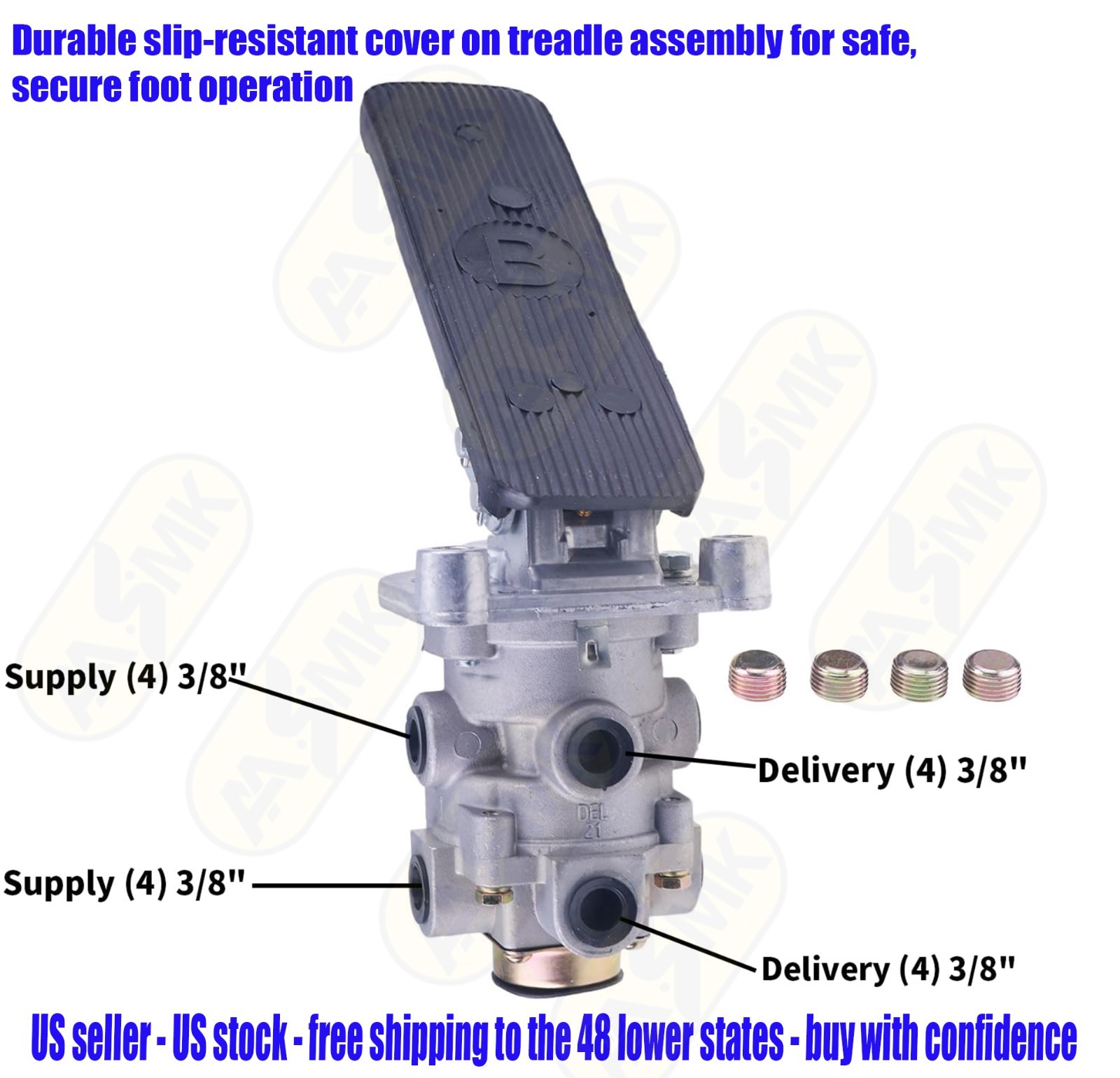 286171N E6 FOOT BRAKE VALVE W/ TREADLE ASSEMBLY – BENDIX REPLACEMENT – USA