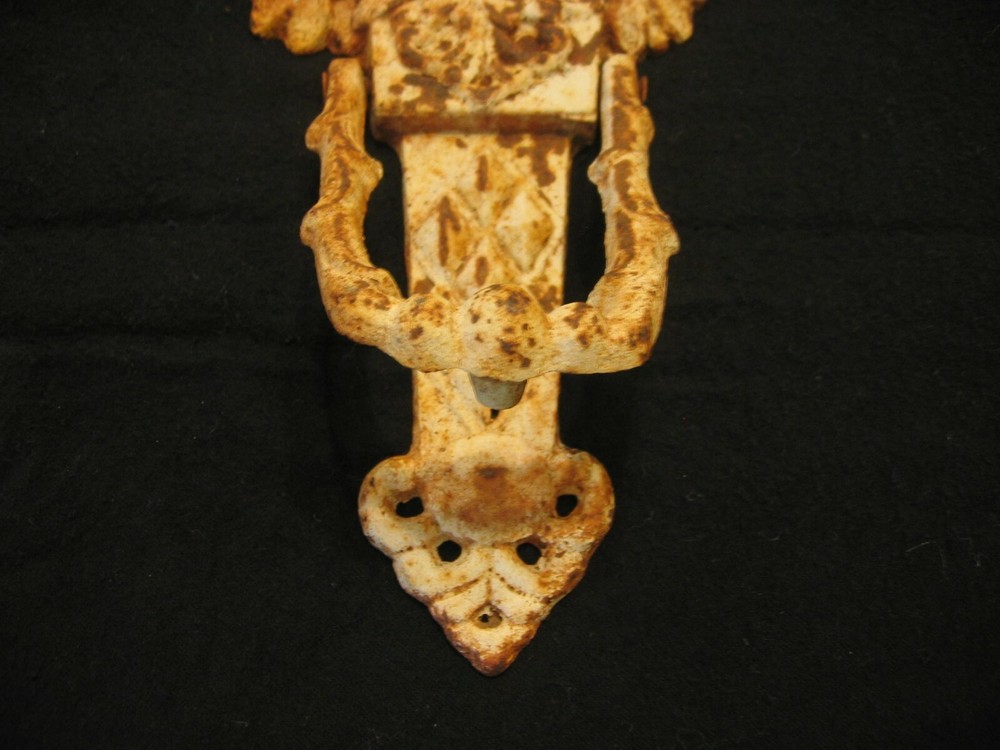 cast iron door knocker flowers