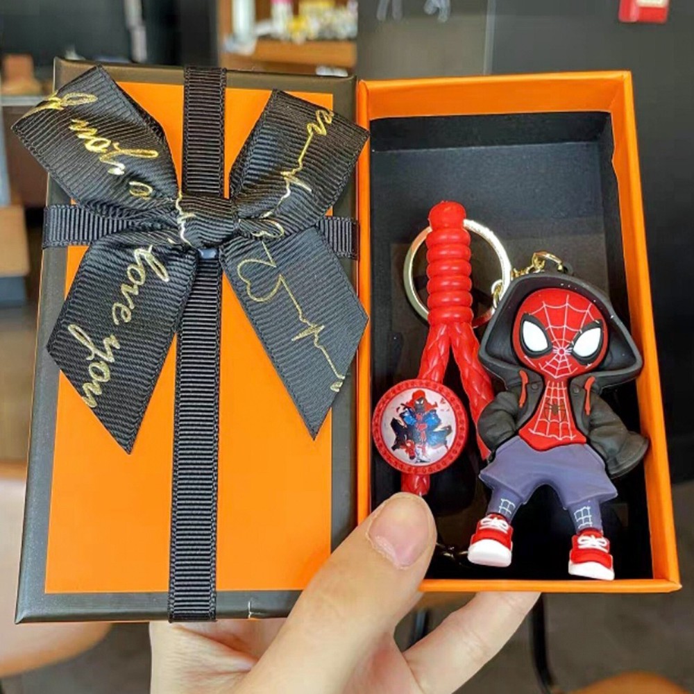 Spider-Man Keychain Backpack Car-Key Holder with Gift Box