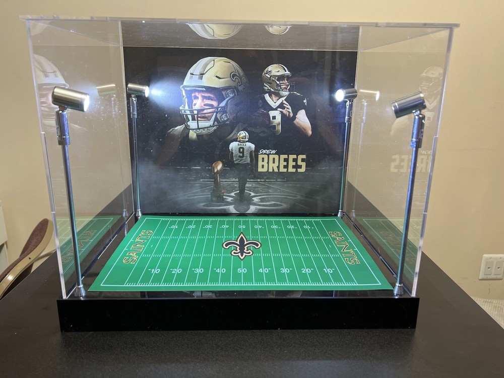 Drew Brees - New Orleans Saints - Custom Display With LED Lights
