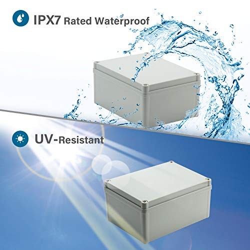 plus Plastic Junction Box, IP67 Dustproof&Waterproof DIY Box, Durable