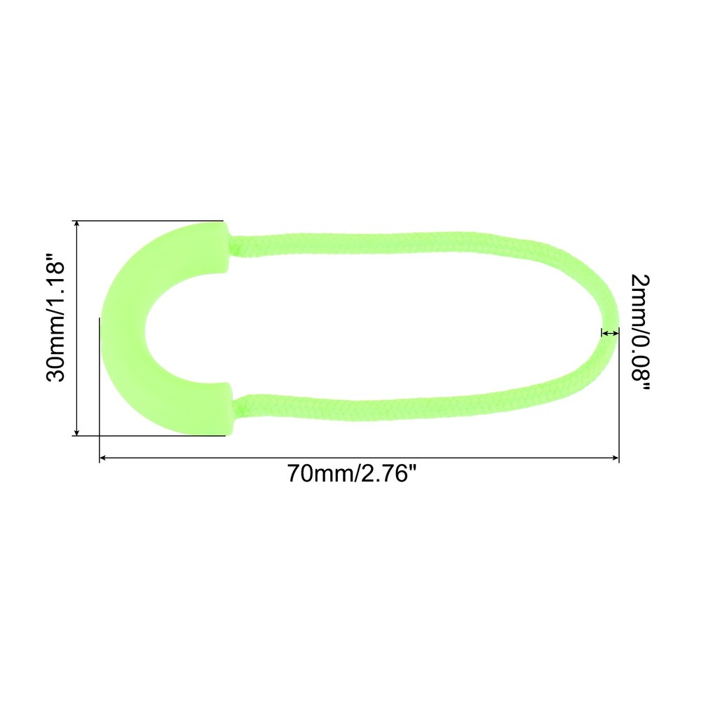 Zipper Pulls Replacement, 15 Pack Extension Cord Handle, Fluorescent Green