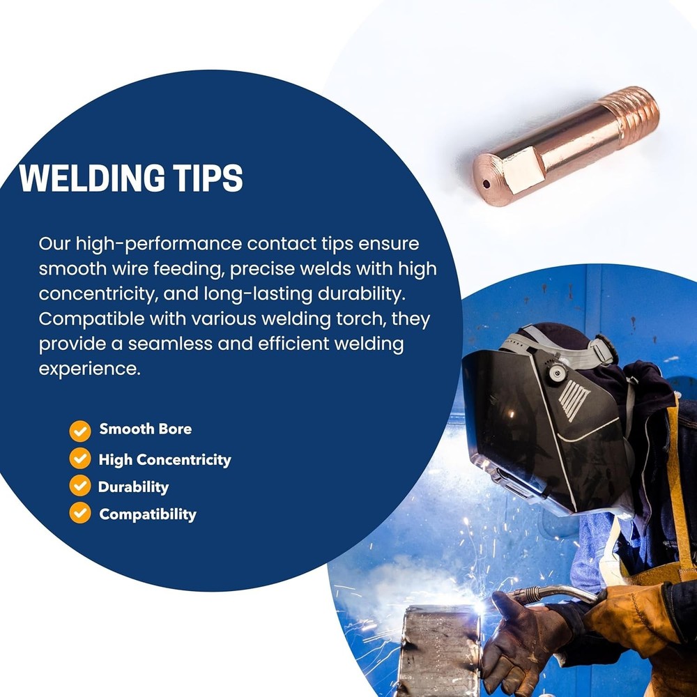 Mig Welder Tips 2/30-Pack Welding Tips .035" Contact Tip for Mig Welding Gun