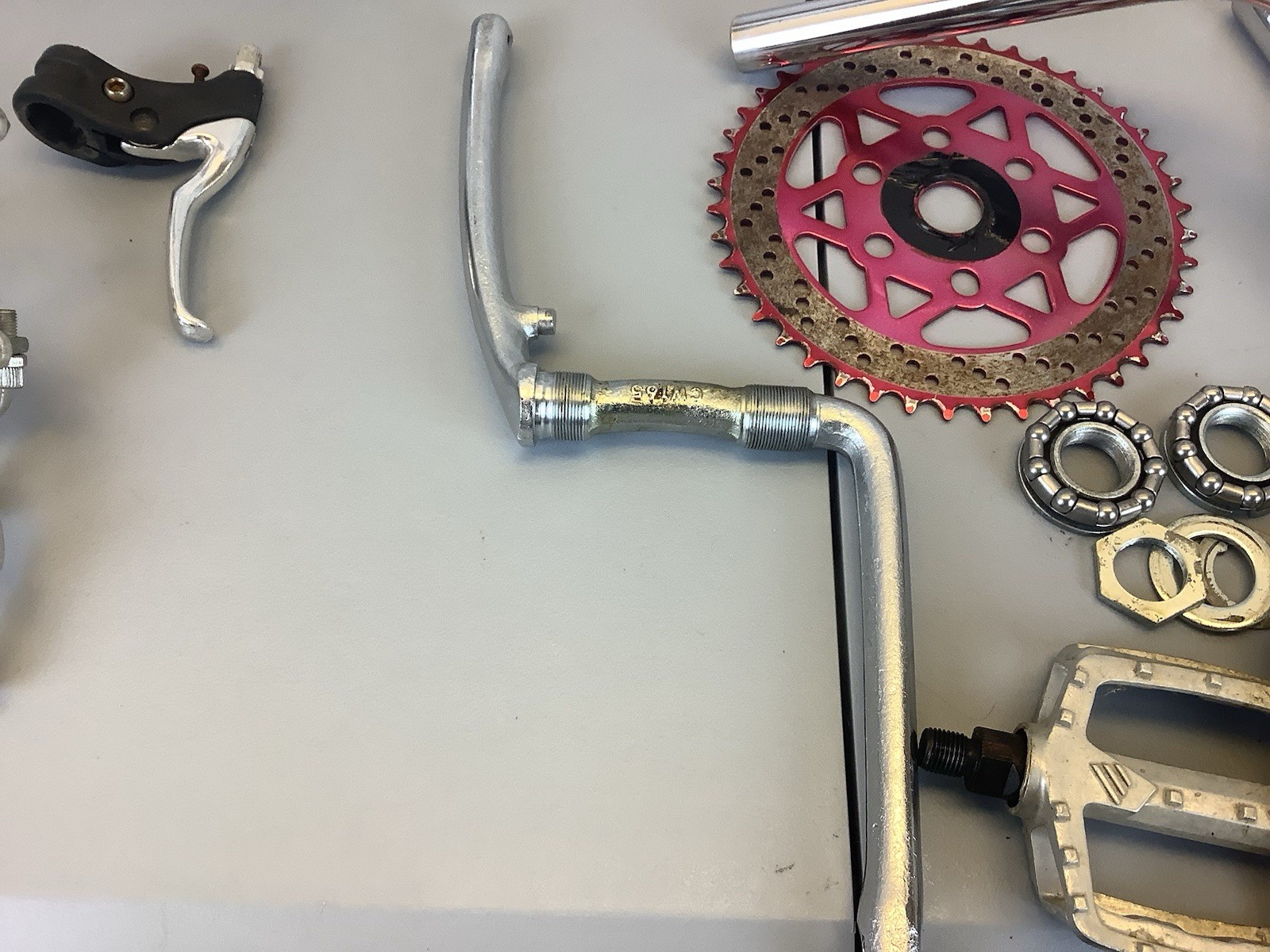 Mid School Freestyle Royce Union T-18 Vertical Chrome Frame Fork Bars