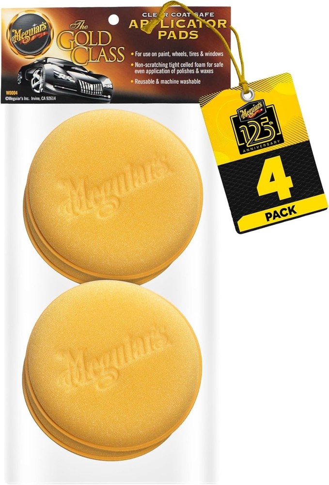 4-Pack 4" Foam Applicator Pads - Durable Tools for Car Detailing