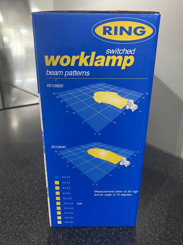 RING SWITCHED WORKLAMP 12/24 VOLT RECTANGULAR HALOGEN BRIGHT/LONG BEAM HANDGRIP