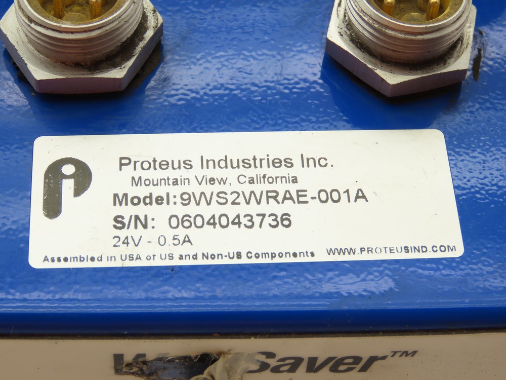 Proteus 9WS2WRAE-001A Weld Saver Flow Controller 24V 0.5A