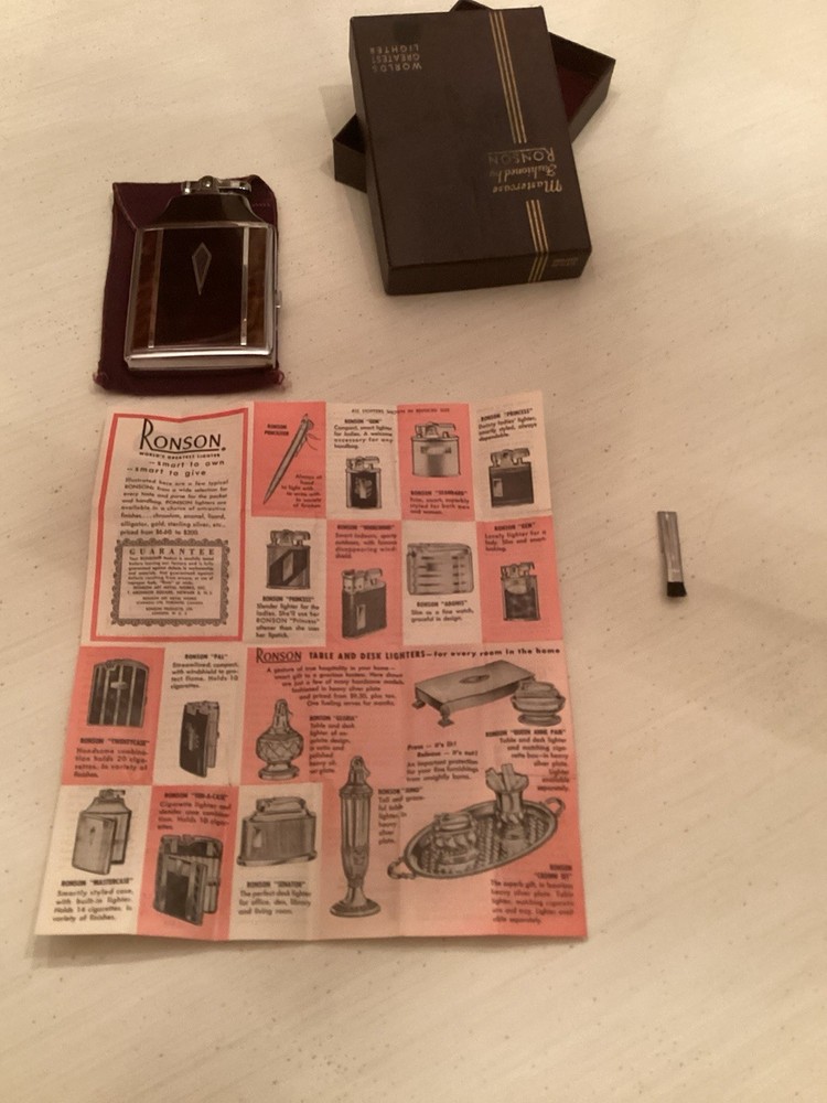 Ronson Mastercase Cigarette Lighter & Case USAAF WW2