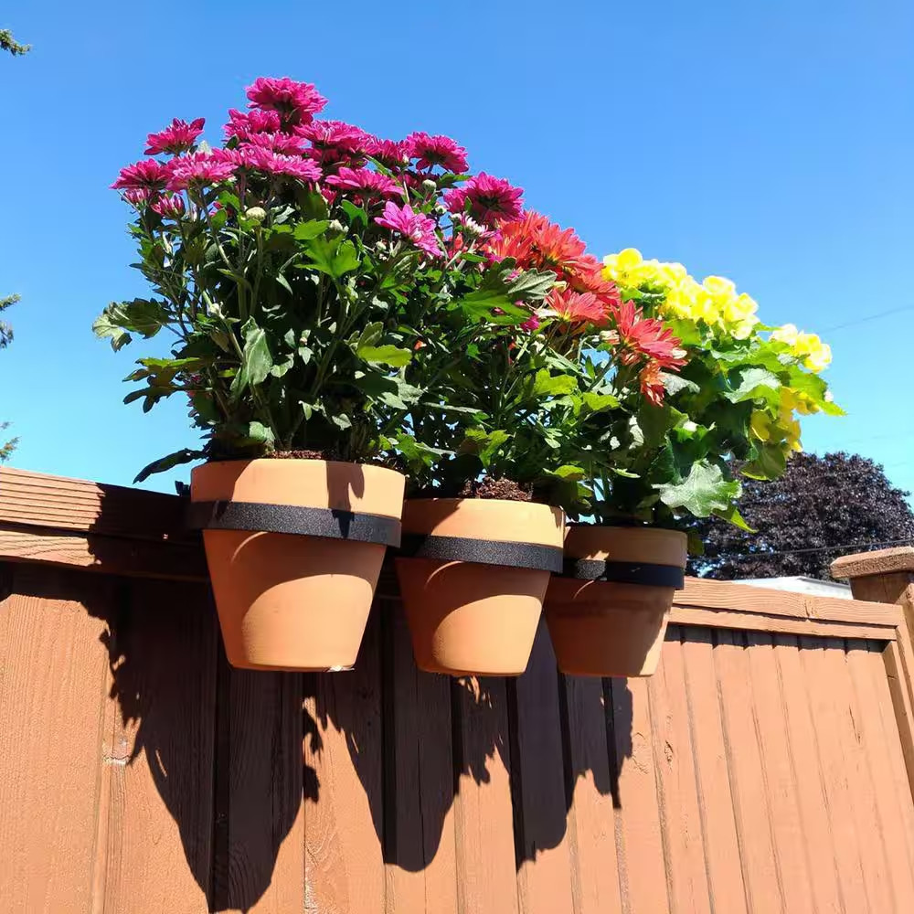 3-Ring Adjustable Railing Steel Pot Holder