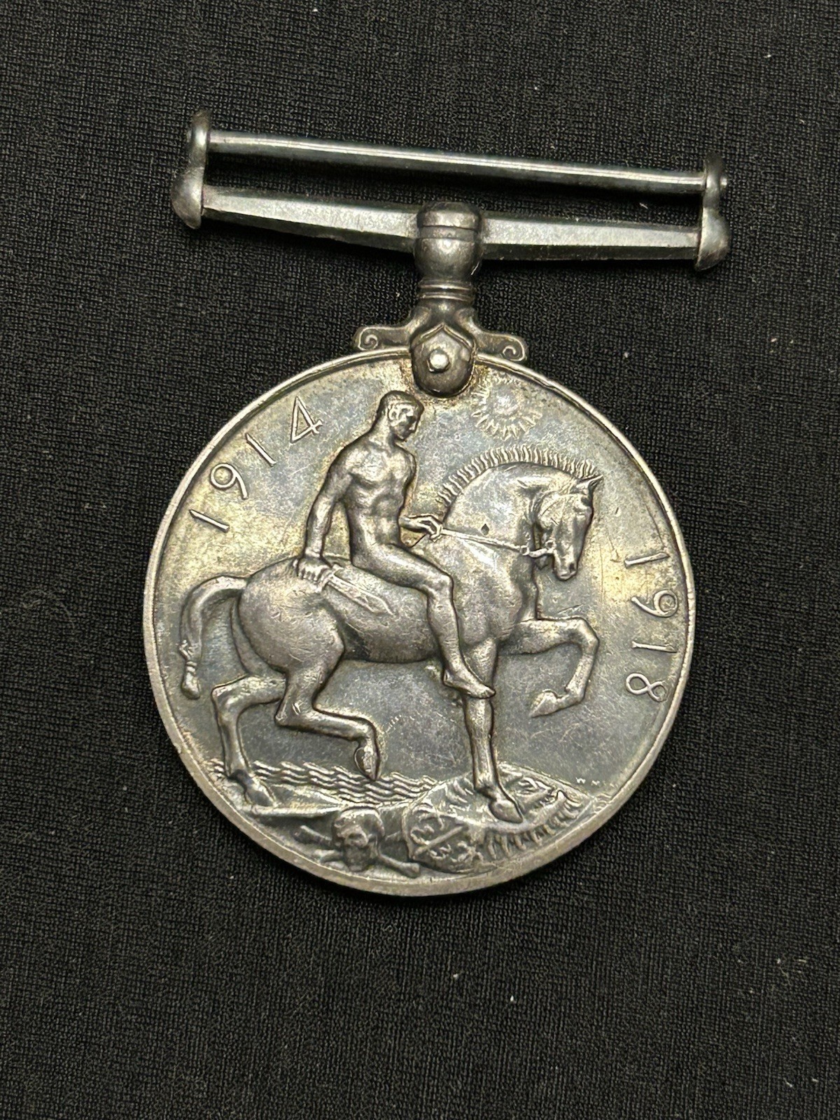 NICE! WW1 British Named War Medal 88098 2 AM J. Johnston RAF