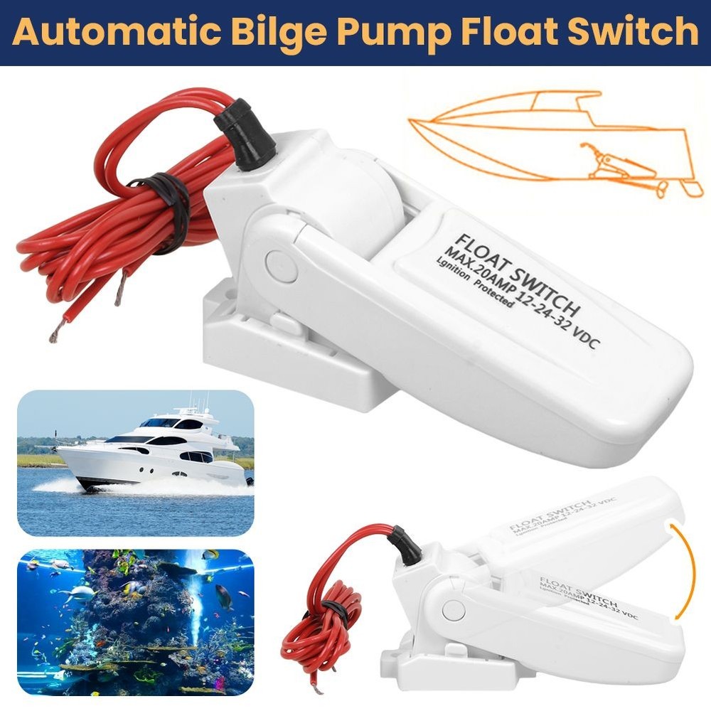 Automatic Bilge Pump Float Switch DC 12V 24V 32V Boat Ignition Protected Mercury