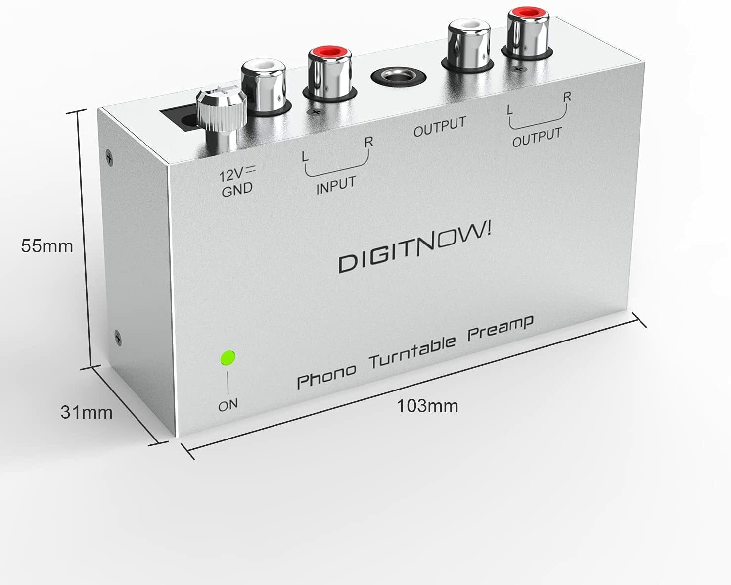 Phono Turntable Preamp- Mini Electronic Audio Stereo Phonograph Preamplifier RCA