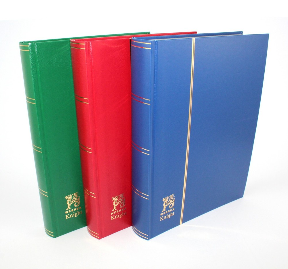 Wessex Knight 32/64 side Black Page Stamp Stockbook, 'A4' size (12" X 9").