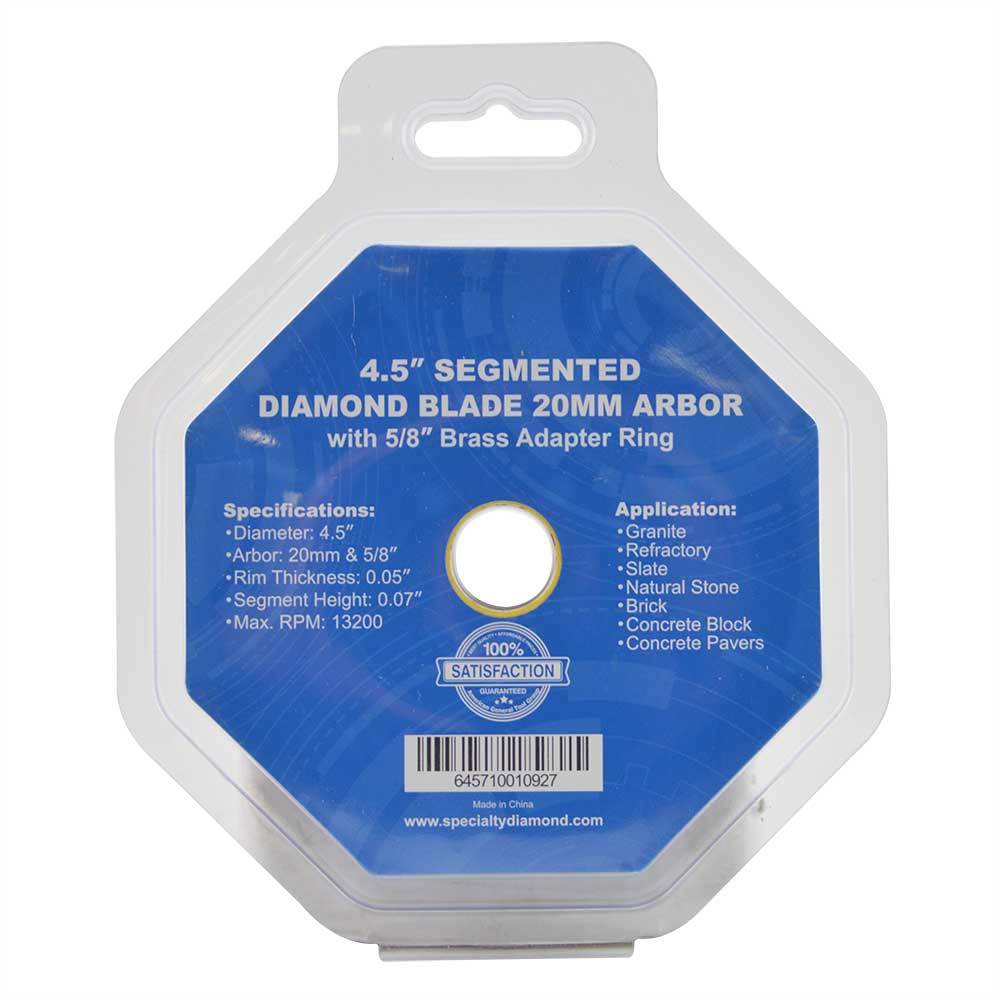 Specialty Diamond DB45S 4-1/2" Dry/Wet Cutting Segmented Diamond Blade
