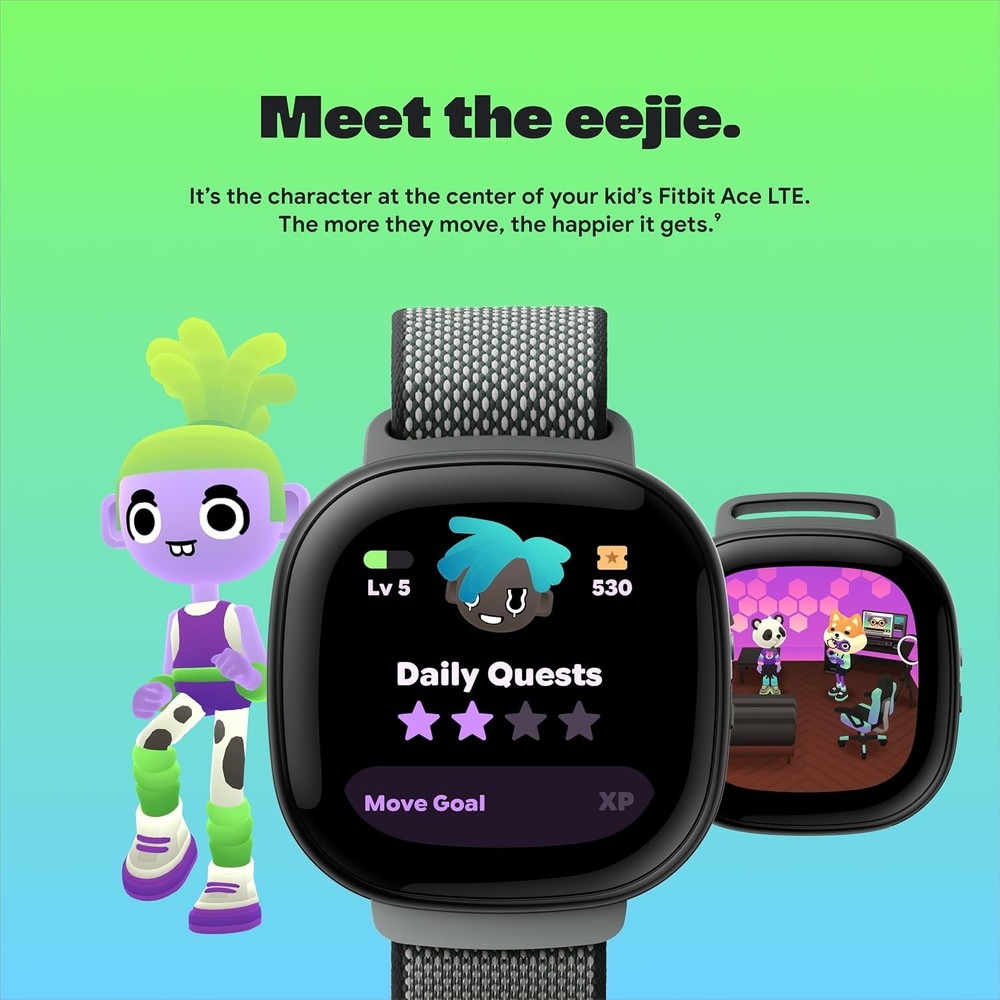 Fitbit Google Ace LTE Kids Smartwatch - Call, Message, GPS, Activity-Based Games