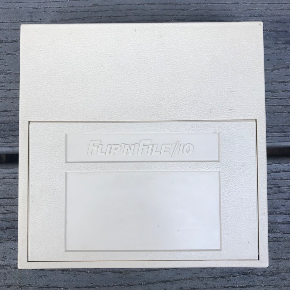 Flip N File Library Case 5.25 Floppy Disk Diskette Holder Storage Box