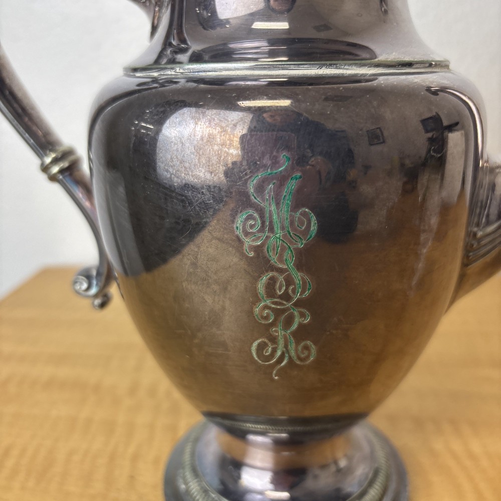 Gorham Silverplate Hollowware Coffee Pot Y1201 Monogramed