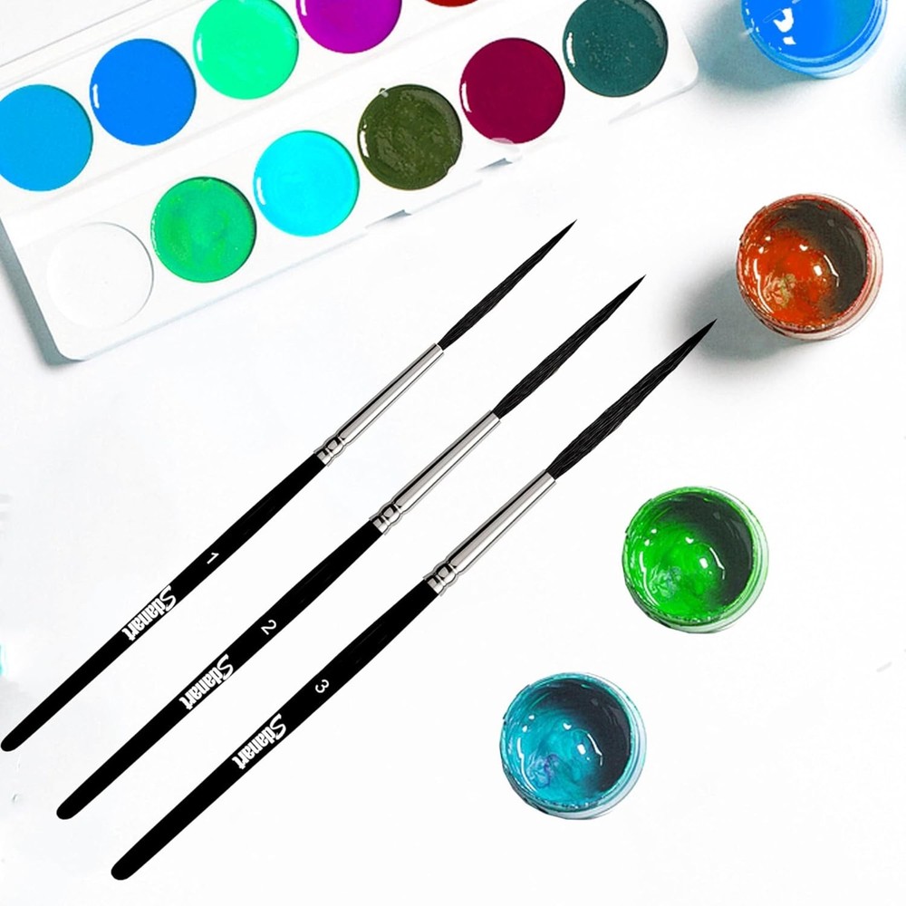 Scroll Pinstriping Brush,3 PCS High Performance Script Pinstripe Brushes,Made fr