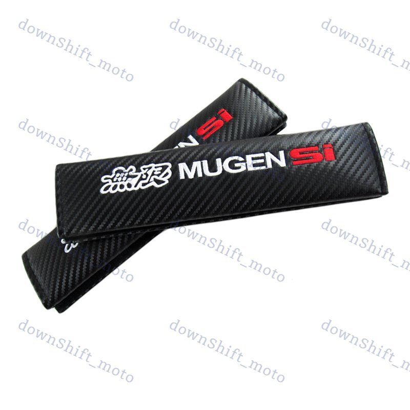 2PCS MUGEN SI Car Seat Belt Cover Pads Shoulder Cushion NEW For HONDA CIVIC SI