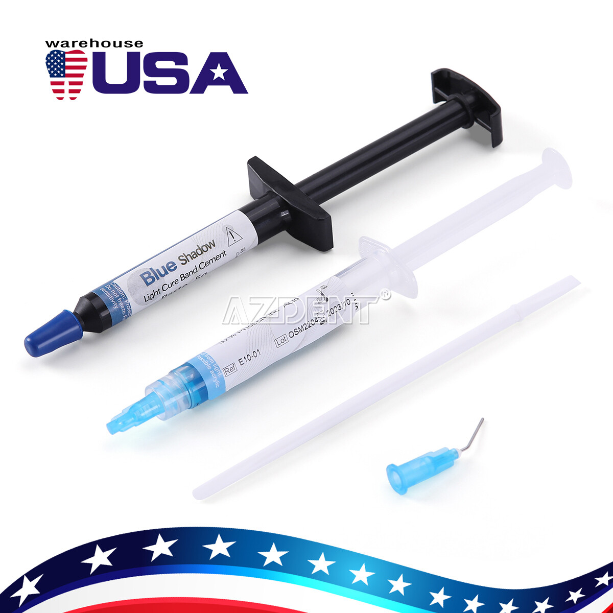 Dental Orthodontic Adhesive Light Cure Band Cement Blue Glue Kit for Brace