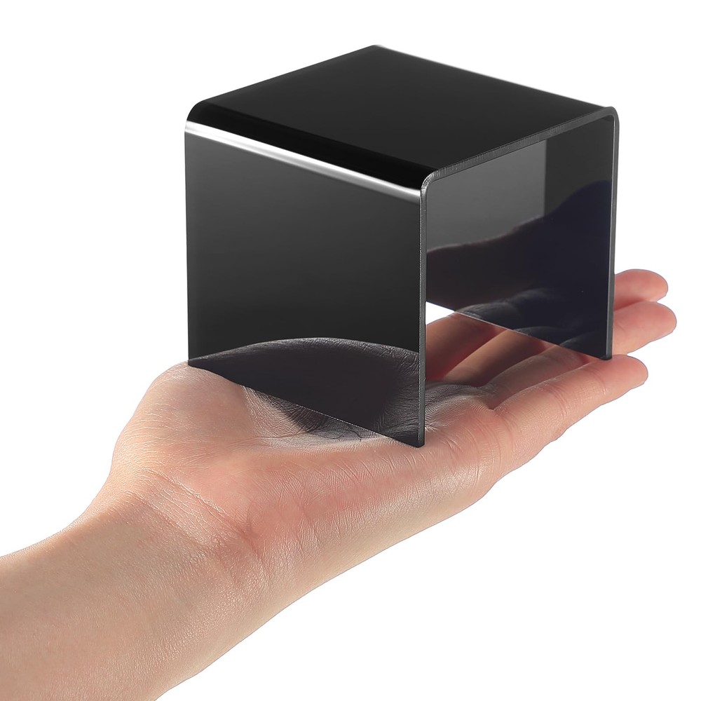 Chuangdi 20 Pcs Acrylic Display Risers, Black Product Medium Set,