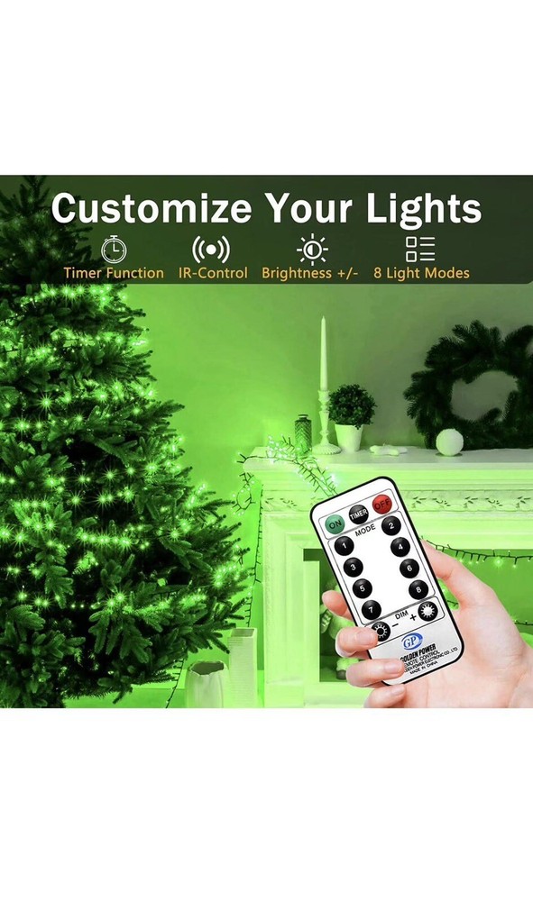 403ft 1000 LED String Lights Outdoor Christmas Lights