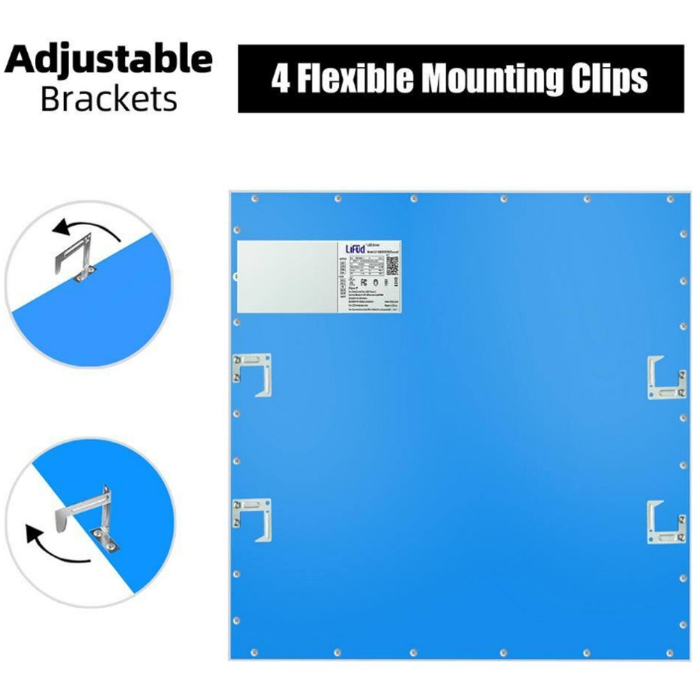 4 Pack 2x2FT LED Flat Panel Light 48W Drop Ceiling Commercial Office Home Lights