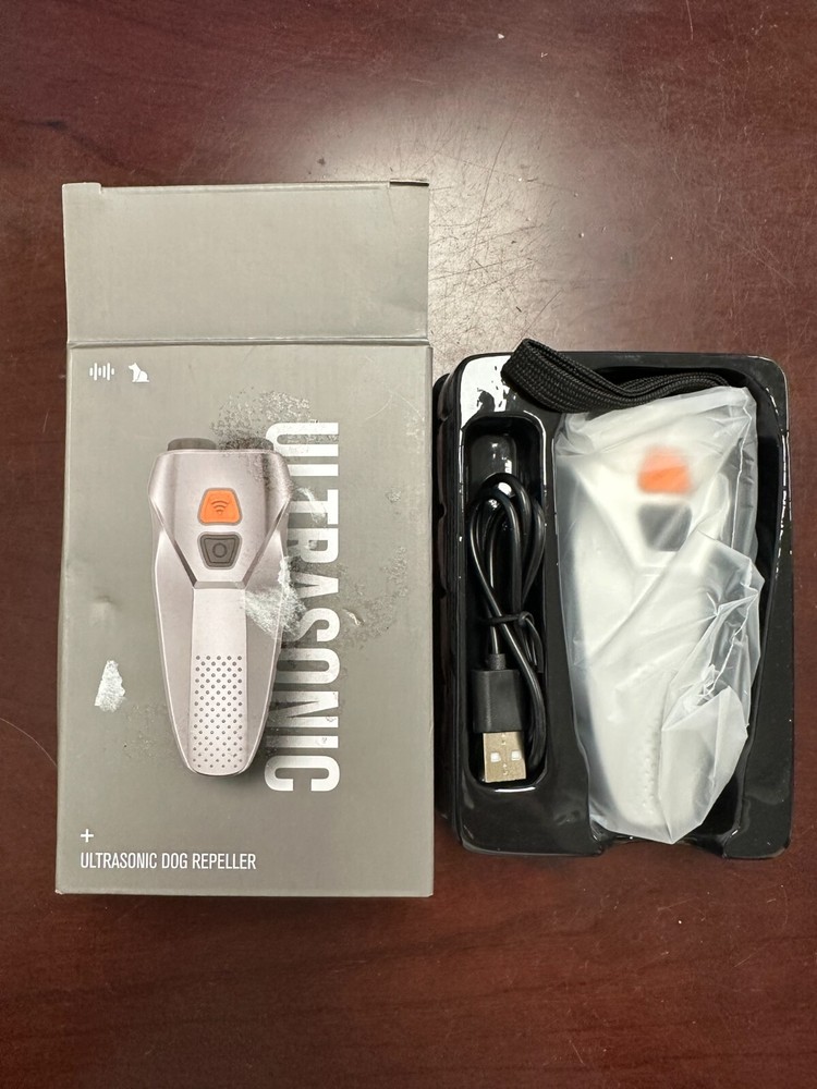 🔥Dog Control Device Dual Sensor Anti Barking Device w/ LED Flashlight, Silver🔥