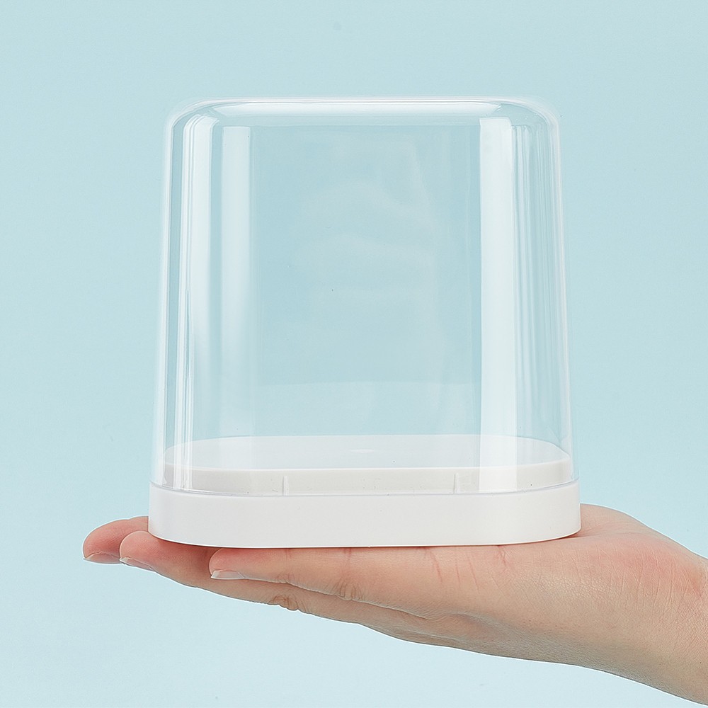 2Sets Transparent Plastic Minifigure Display Cases Dustproof s Display Box