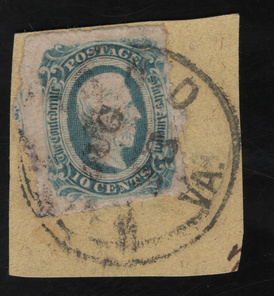 CSA 12 with PRIVATE ROULETTE TYPE 6 tied by Richmond VA Aug 23 cds signed Powell