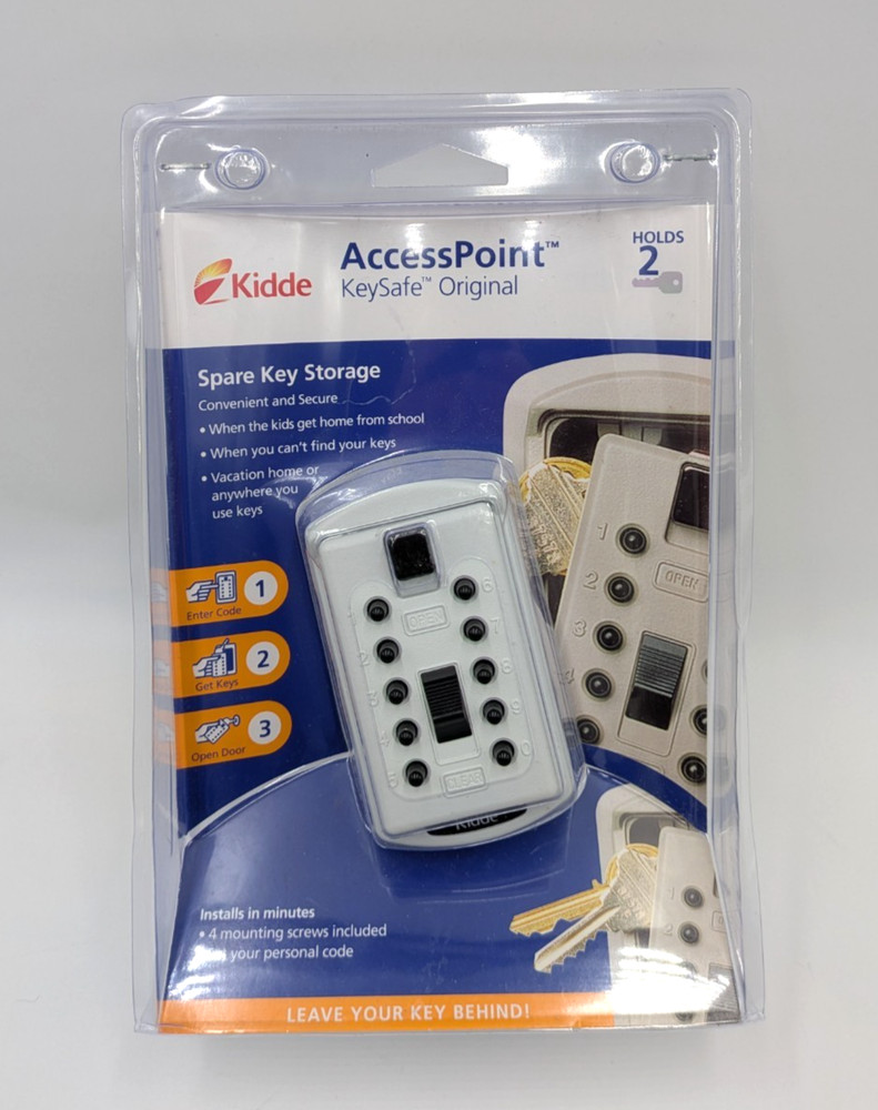Kidde AccessPoint KeySafe Original Push Button Combo Holds 2 Keys #001004 NEW