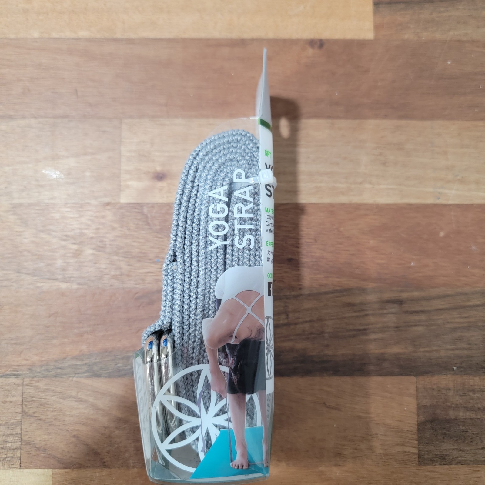 YOGA STRAP 6ft Grey Polyester Expand your range! Gaiam NEW! Machine Washable