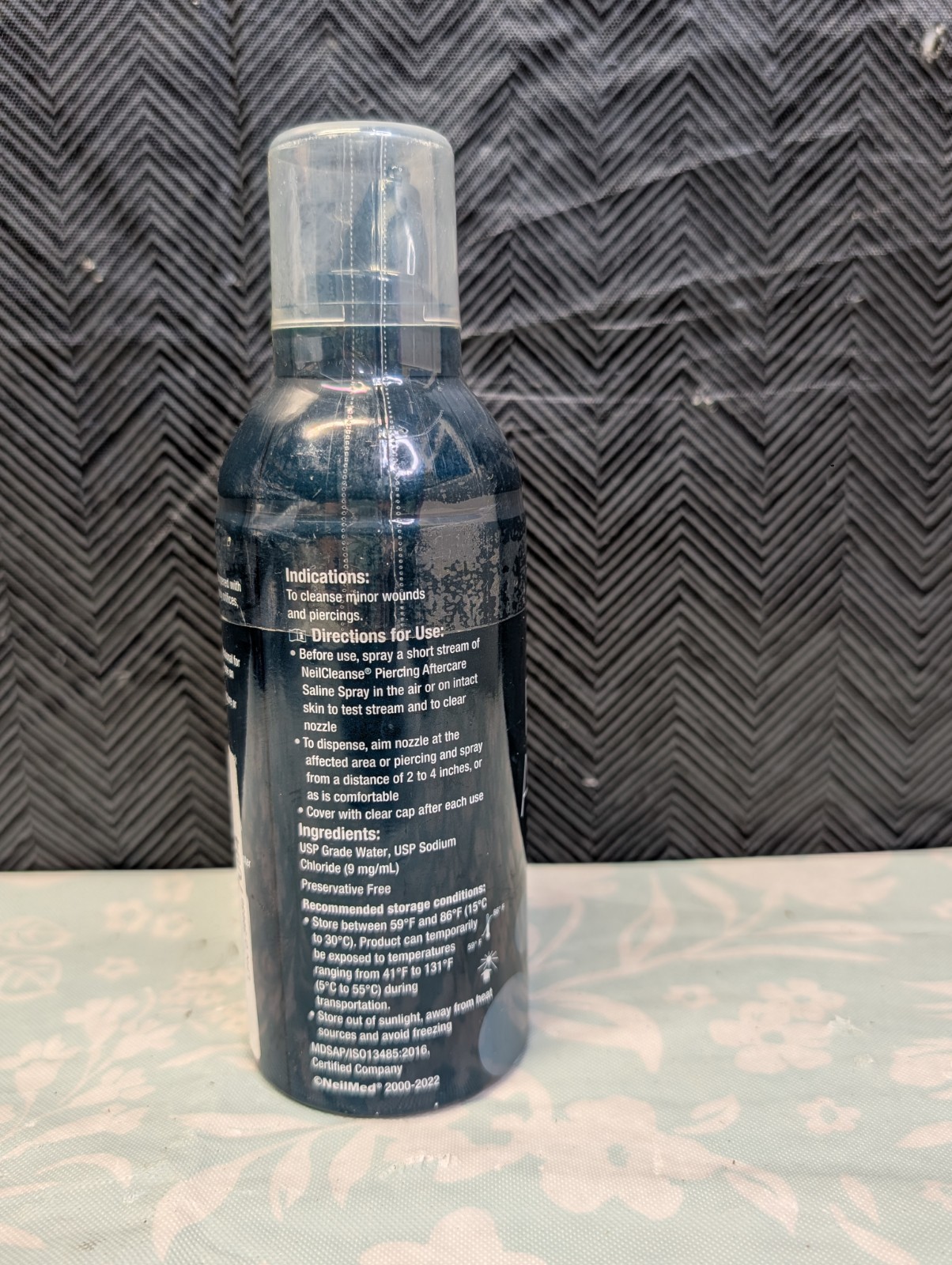 Neilmed Neil Cleanser Piercing Aftercare Fine Mist 6.3oz Wound Wash saline B67