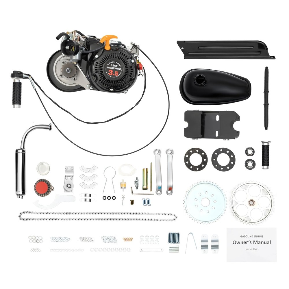 100cc 4-stroke Bicycle Engine Kit Set Gas Motorized Motor Bike Modified Engine