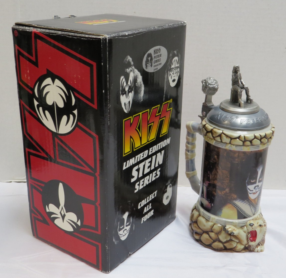 KISS PETER CRISS BEER STEIN IN BOX WITH COA #678