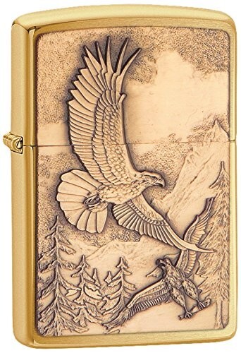 Zippo Where Eagles Dare Emblem Brushed Brass 20854