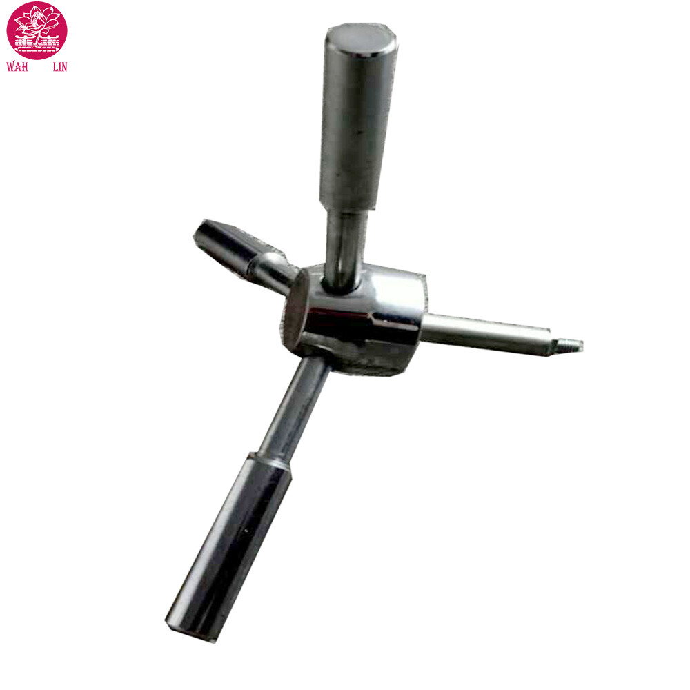 Fireproof 3 spoke Gun Safe Handle / Chrome Finish Replacement Safe Box Handle