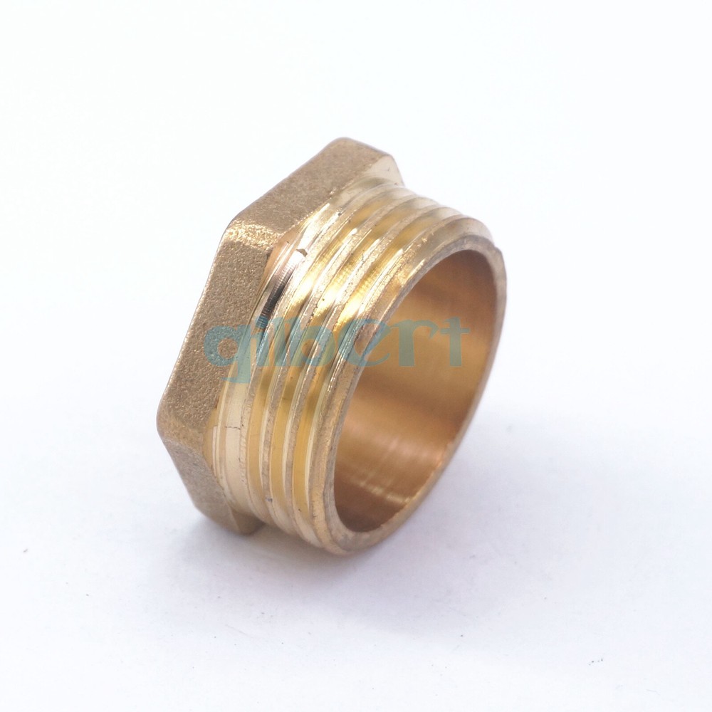 1" BSP Male Brass Countersunk End Cap Hex Head Socket Fitting End Plug