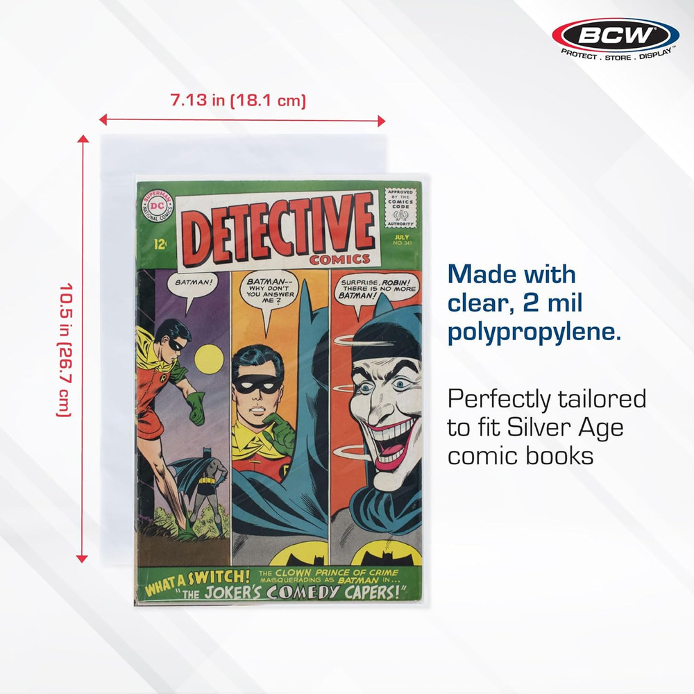 BCW Silver Comic Bags - 200 Count