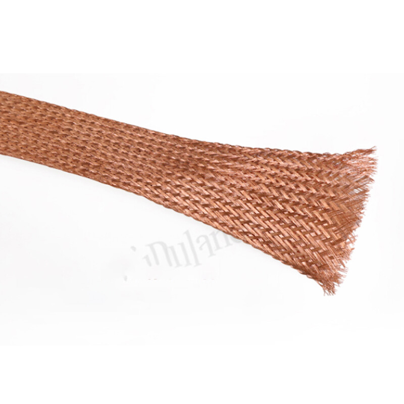 Flat Pure Copper Braid Cable Bare Copper Braid Wire Ground Lead 2mm - 28mm