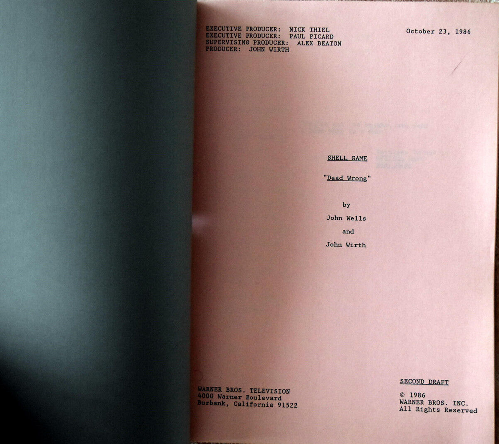 6 Original Shell Game Screenplays, Scripts Including Pai Gow, Dead Wrong....