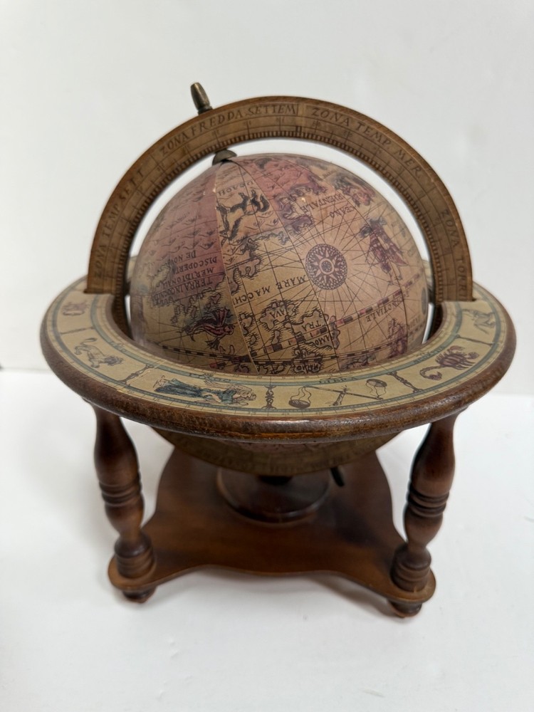vintage old world tabletop globe