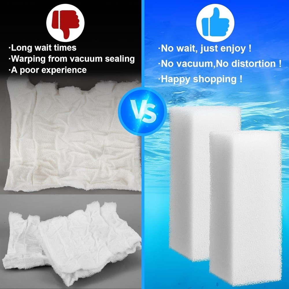 Threlaco 6 Pack Foam Filter Insert Compatible with Aquaclear 30 Aquarium Filt