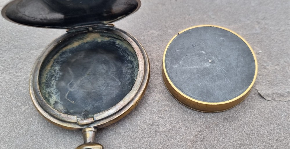 Antique Military Brass Compass
